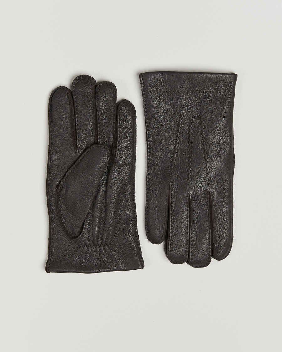 Homme | Gants | Amanda Christensen | Lined Deerskin Gloves Brown