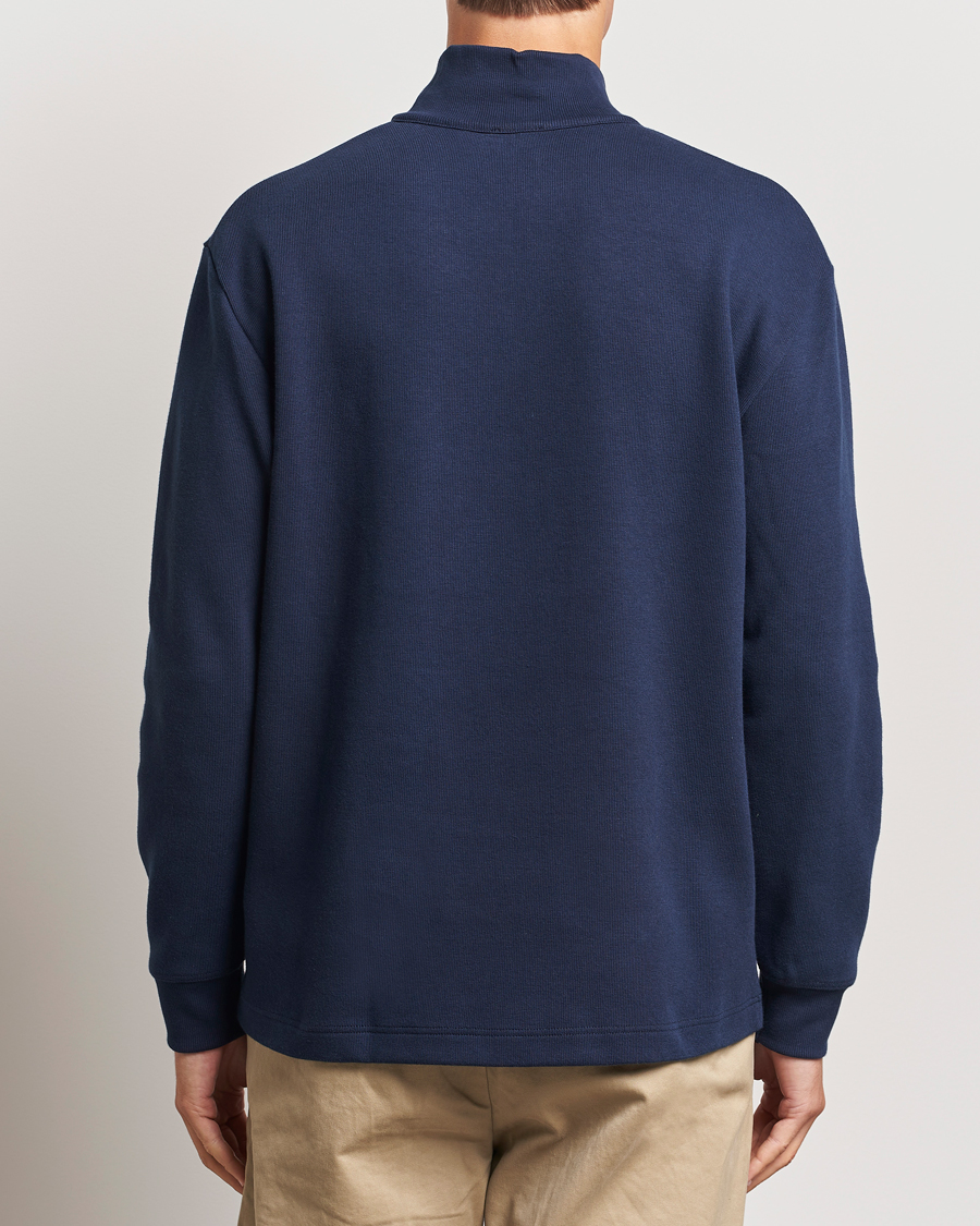Homme | Pulls Et Tricots | Armor-lux | Camionneur Cotton Half Zip Sweater Deep Marine