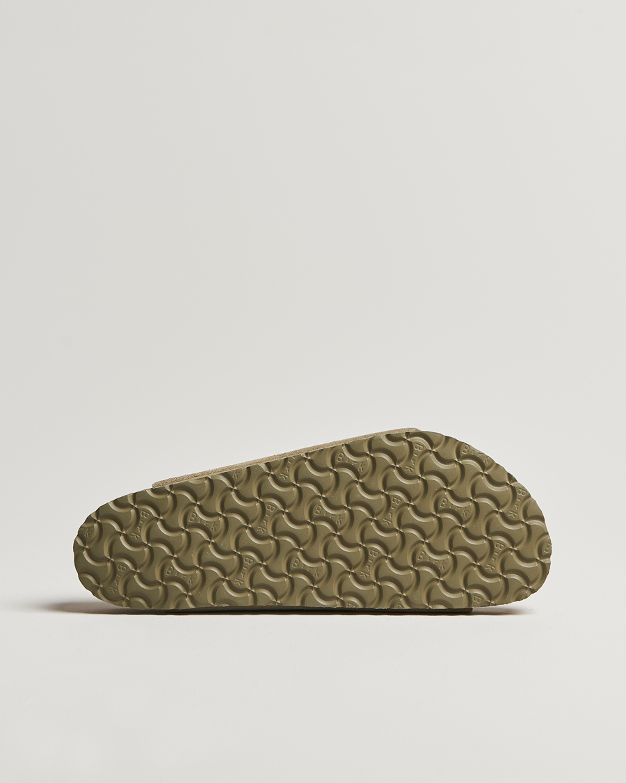 Homme | Sandales Et Mules | BIRKENSTOCK | Arizona Soft Footbed Faded Khaki Suede