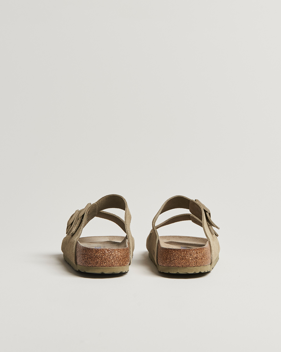 Homme | Sandales Et Mules | BIRKENSTOCK | Arizona Soft Footbed Faded Khaki Suede