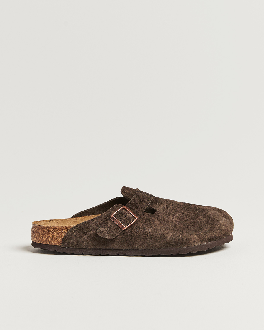 Homme | Sandales Et Mules | BIRKENSTOCK | Boston Soft Footbed Mocca Suede