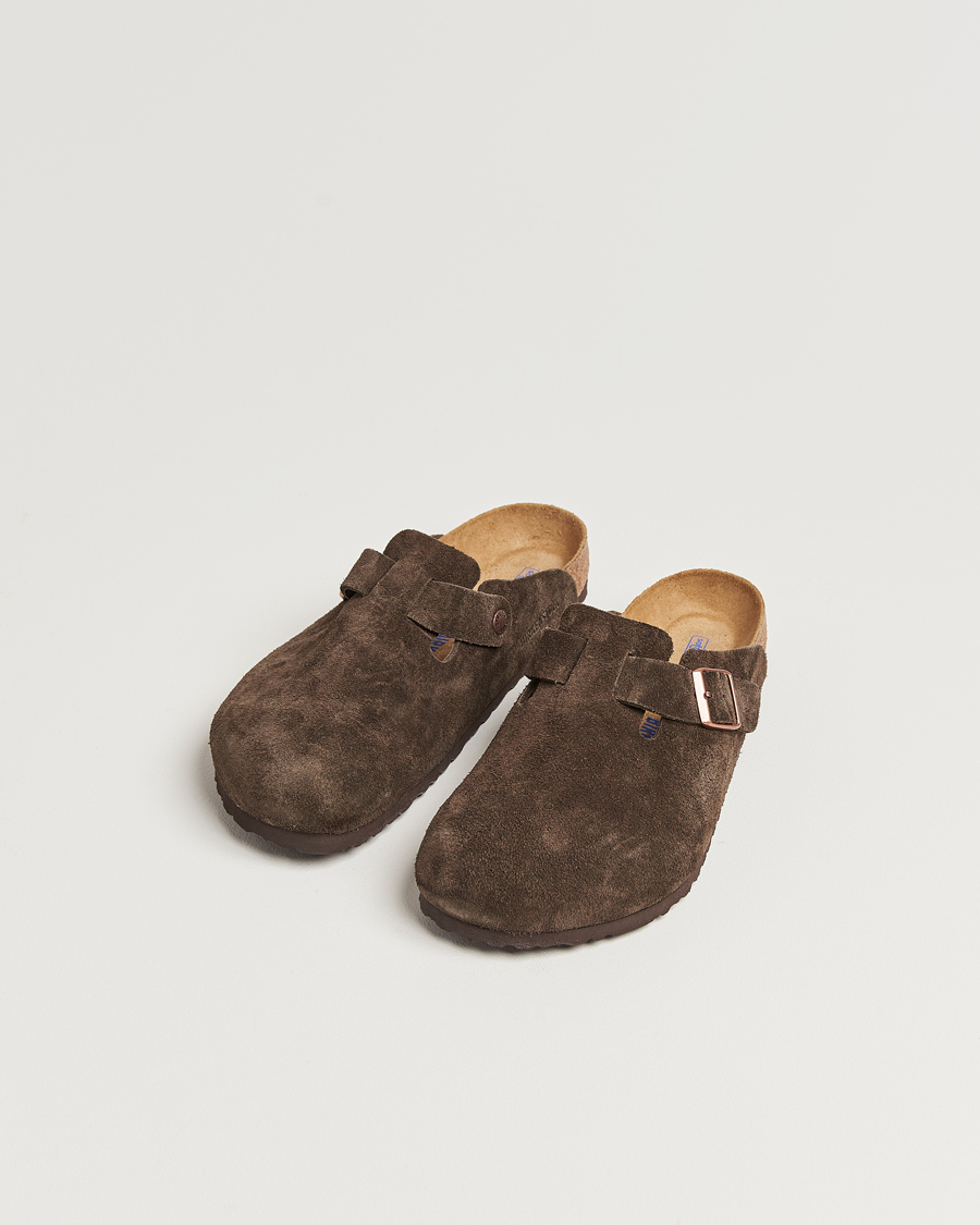Homme | Sandales Et Mules | BIRKENSTOCK | Boston Soft Footbed Mocca Suede