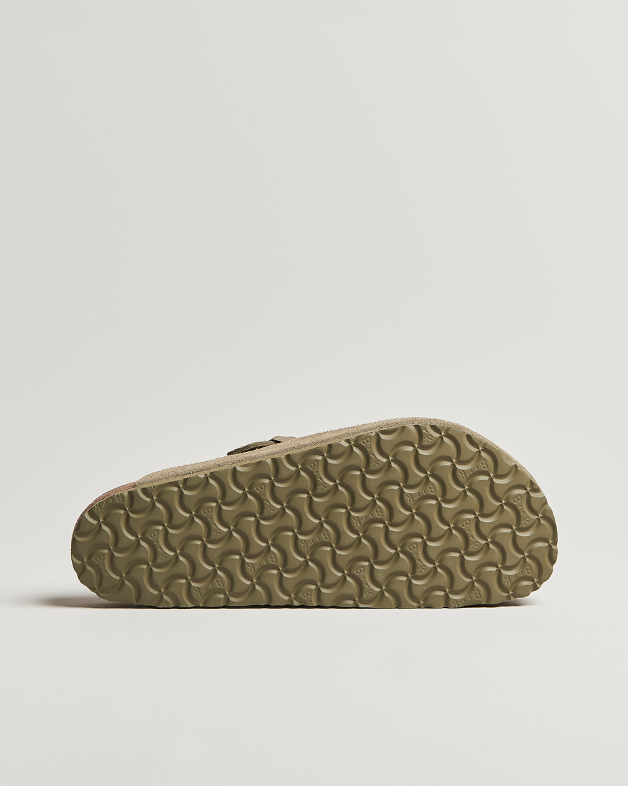 Homme | Sandales Et Mules | BIRKENSTOCK | Boston Classic Footbed Faded Khaki Suede