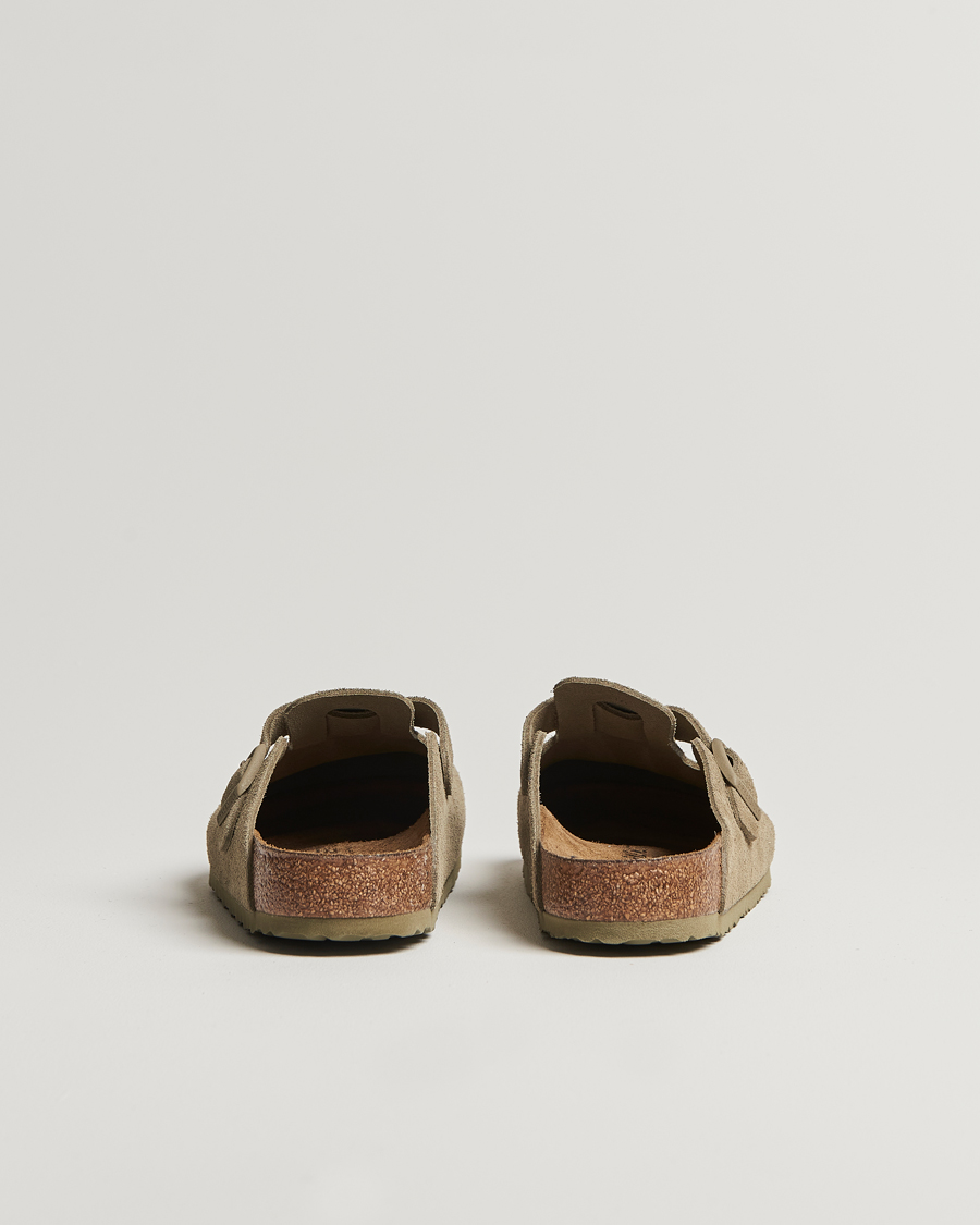 Homme | Sandales Et Mules | BIRKENSTOCK | Boston Classic Footbed Faded Khaki Suede