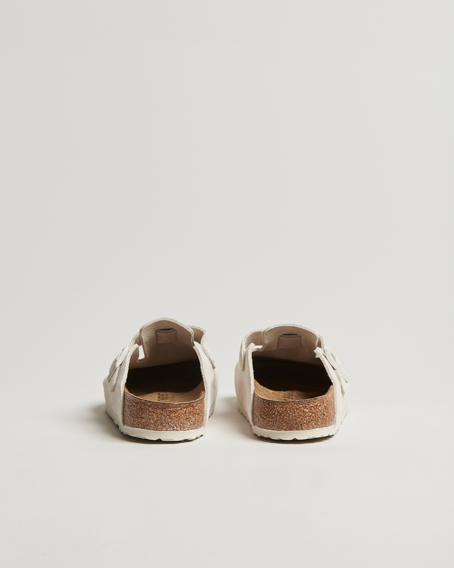 Homme | BIRKENSTOCK Boston Classic Footbed Antique White Suede | BIRKENSTOCK | Boston Classic Footbed Antique White Suede