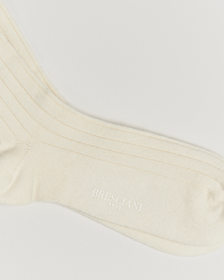 Homme | Sous-Vêtements Et Chaussettes | Bresciani | Wool/Cashmere Ribbed Socks White