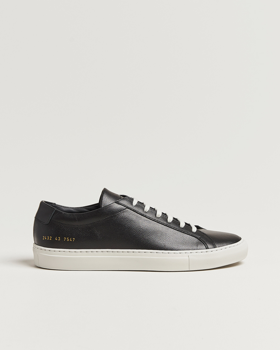 Homme | Common Projects Original Achilles Pebbled Leather Sneaker Black | Common Projects | Original Achilles Pebbled Leather Sneaker Black