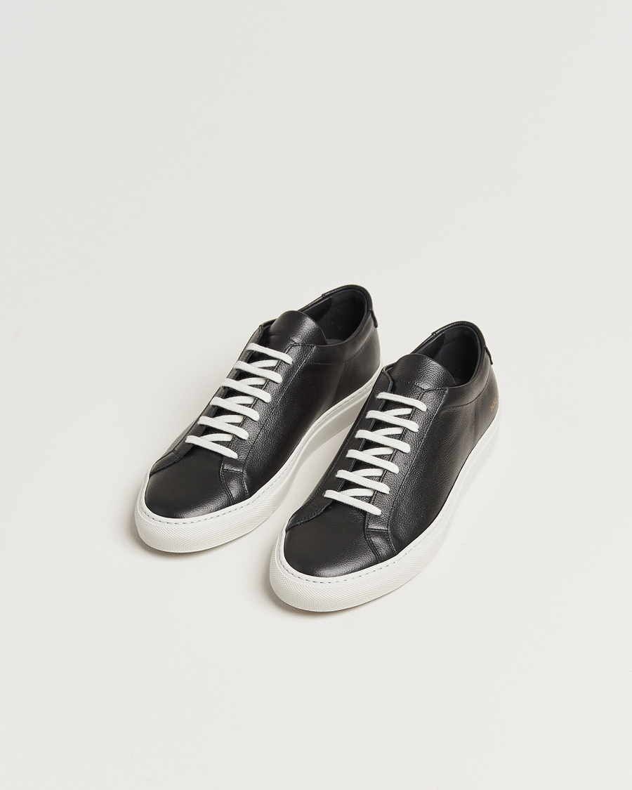 Homme | Common Projects Original Achilles Pebbled Leather Sneaker Black | Common Projects | Original Achilles Pebbled Leather Sneaker Black