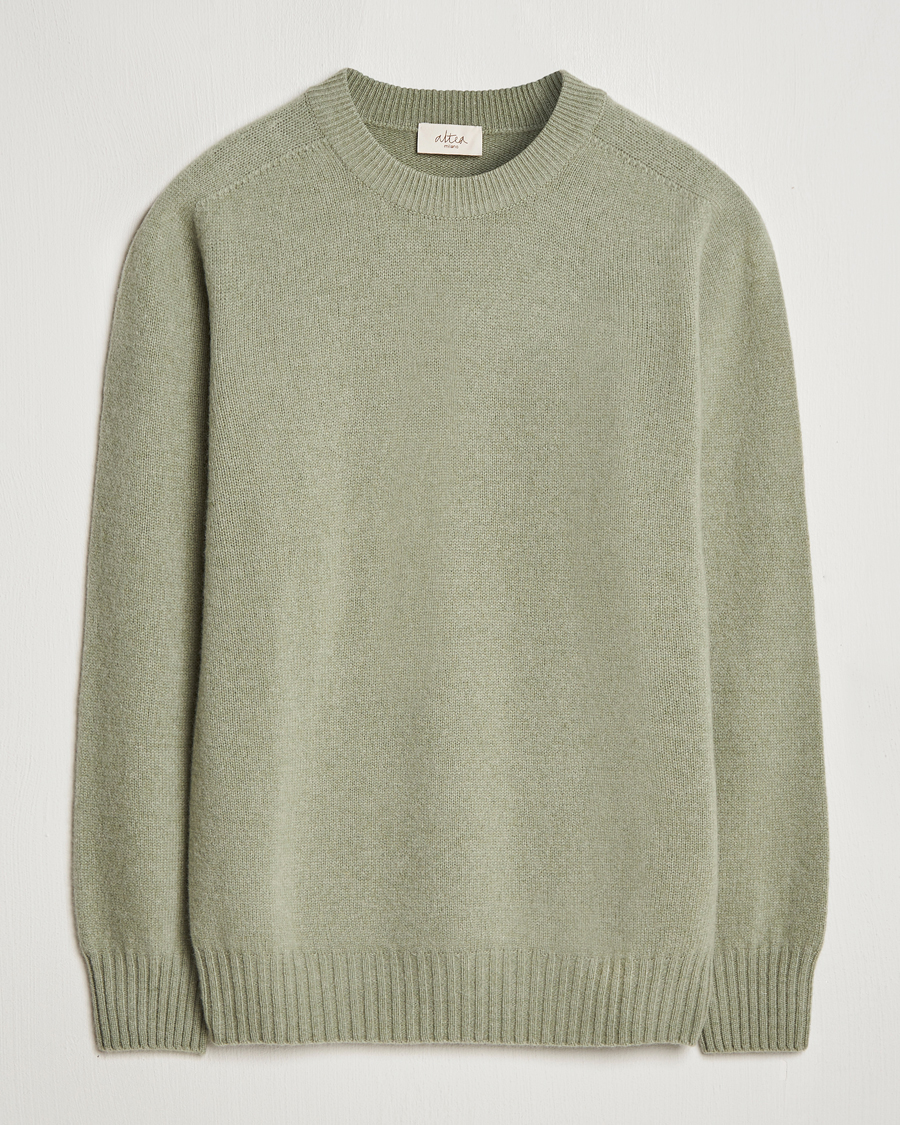 Homme | Pulls Et Tricots | Altea | Wool/Cashmere Crew Neck Pullover Sage