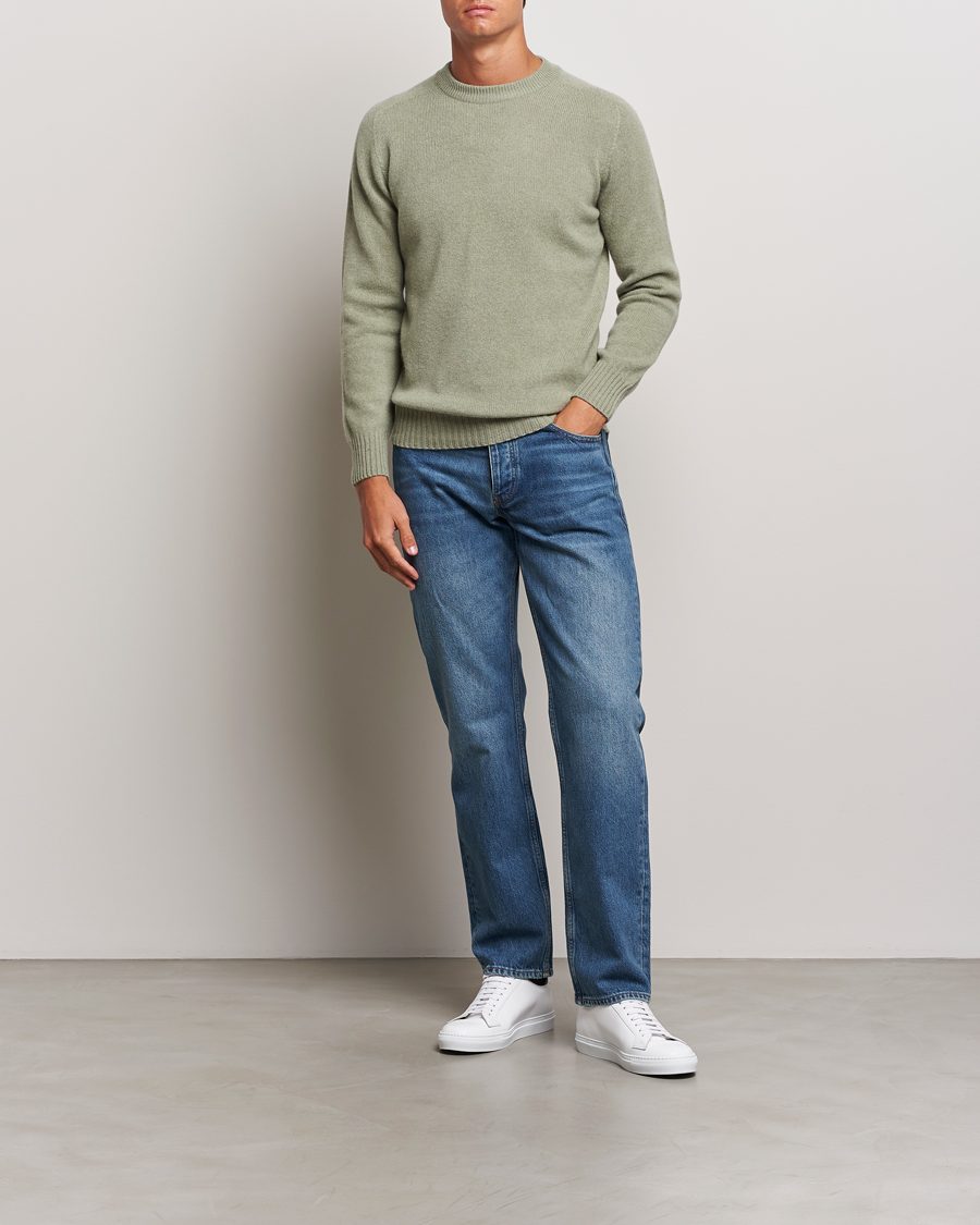Homme | Pulls Et Tricots | Altea | Wool/Cashmere Crew Neck Pullover Sage