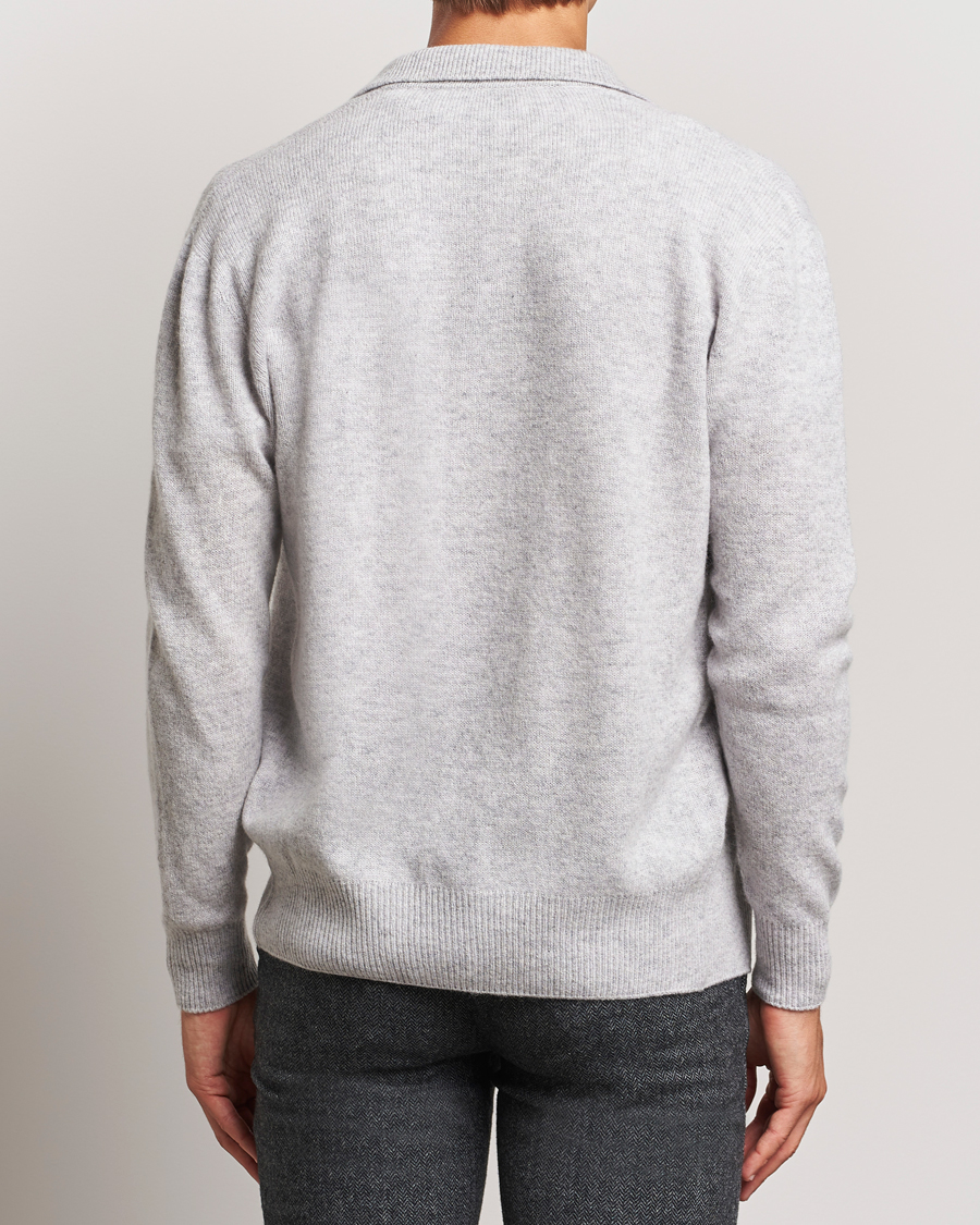 Homme | Pulls Et Tricots | Altea | Shetland Collared Cardigan Light Grey