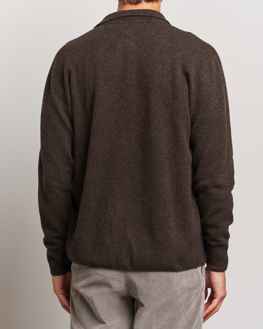 Homme | Pulls Et Tricots | Altea | Shetland Collared Cardigan Brown