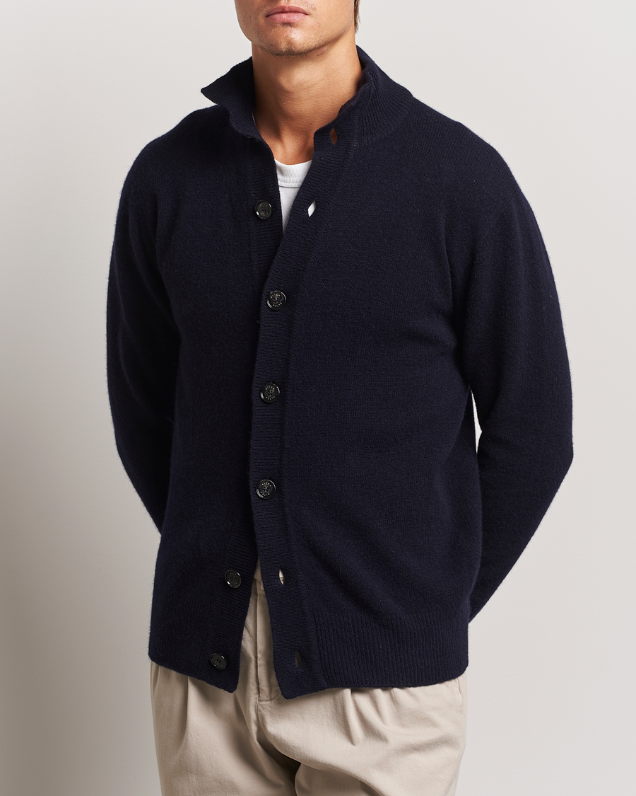 Homme | Pulls Et Tricots | Altea | Shetland Cardigan Navy