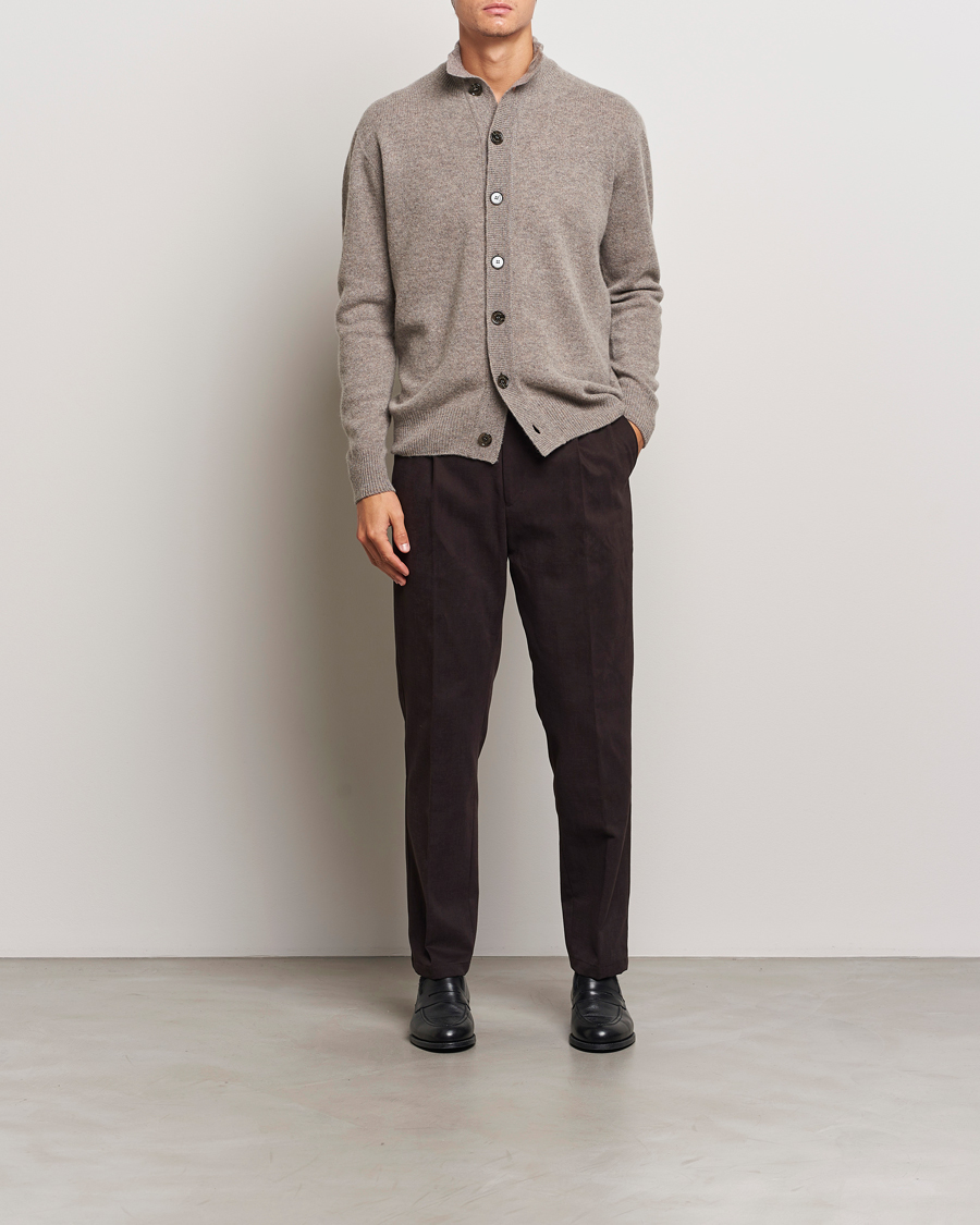 Homme | Pulls Et Tricots | Altea | Shetland Cardigan Taupe