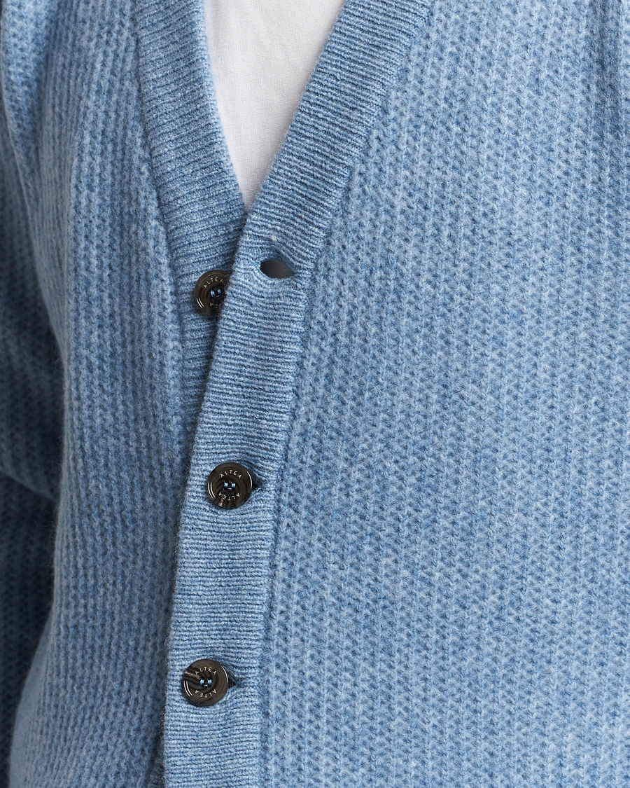 Homme | Pulls Et Tricots | Altea | Soft Rib Stich Cardigan Light Blue