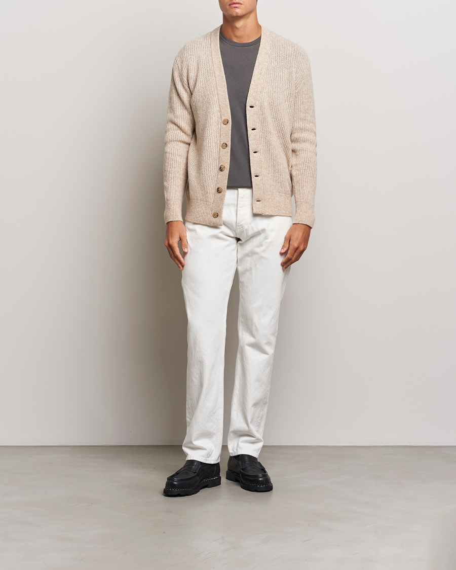 Homme | Pulls Et Tricots | Altea | Soft Rib Stich Cardigan Cream