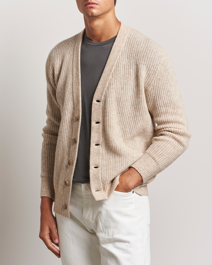 Homme | Pulls Et Tricots | Altea | Soft Rib Stich Cardigan Cream