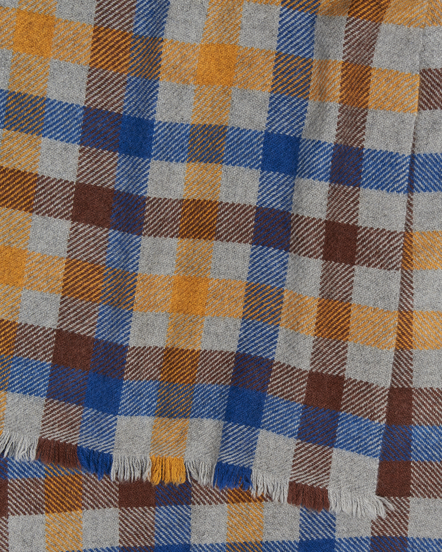 Homme | Altea Check Wool Scarf Yellow/Beige | Altea | Check Wool Scarf Yellow/Beige