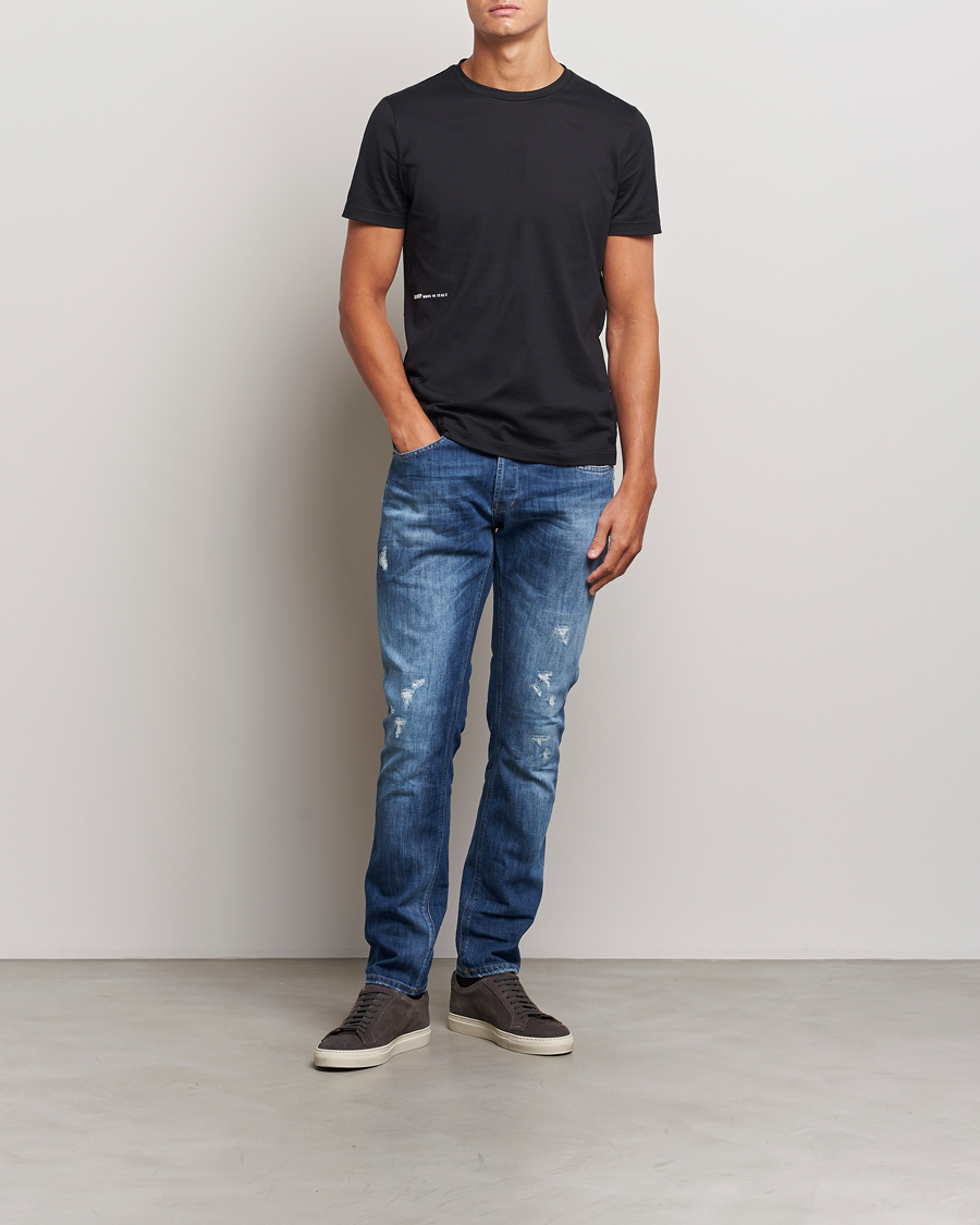 Homme | Jeans | Dondup | George Light Distressed Jeans Medium Blue
