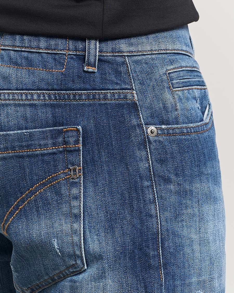 Homme | Jeans | Dondup | George Light Distressed Jeans Medium Blue