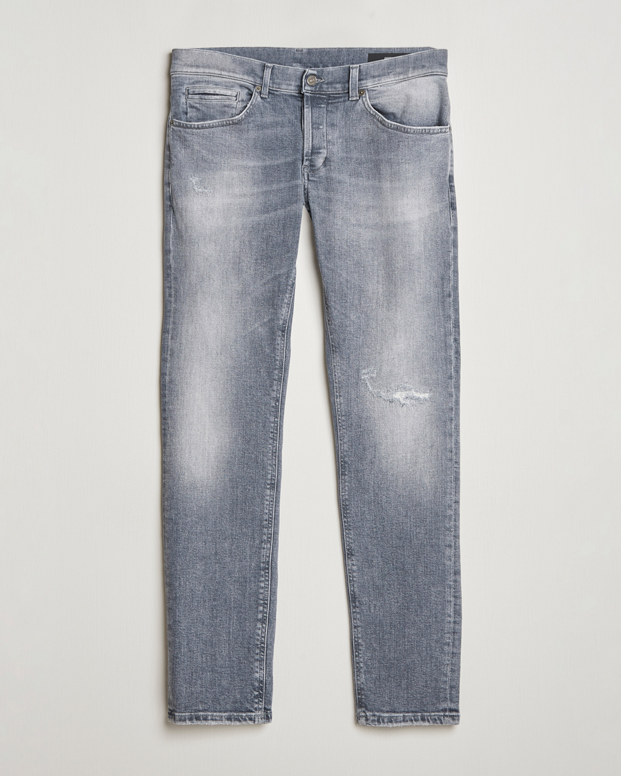 Homme | Jeans | Dondup | George Light Distressed Jeans Light Grey