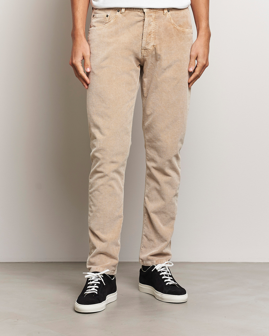 Homme | Pantalons | Dondup | Icon Corduroy Trousers Light Beige