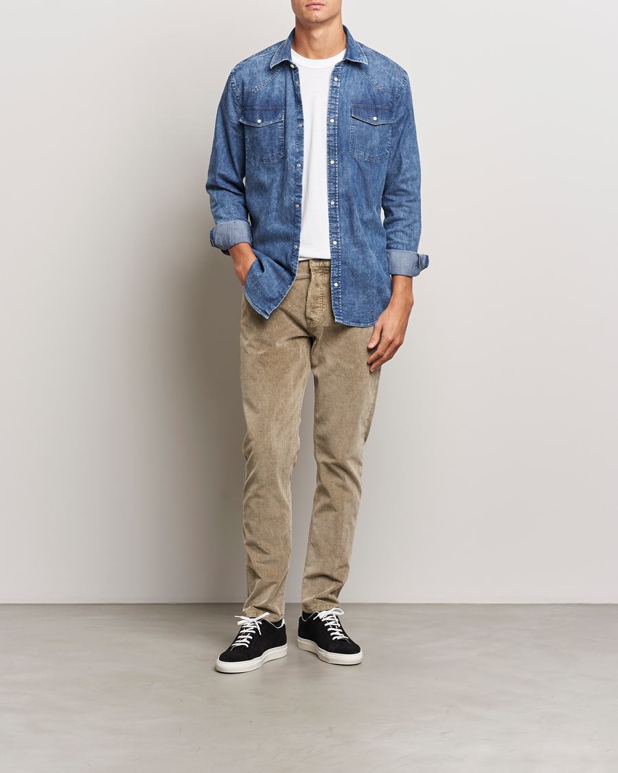 Homme | Pantalons | Dondup | Icon Corduroy Trousers Khaki