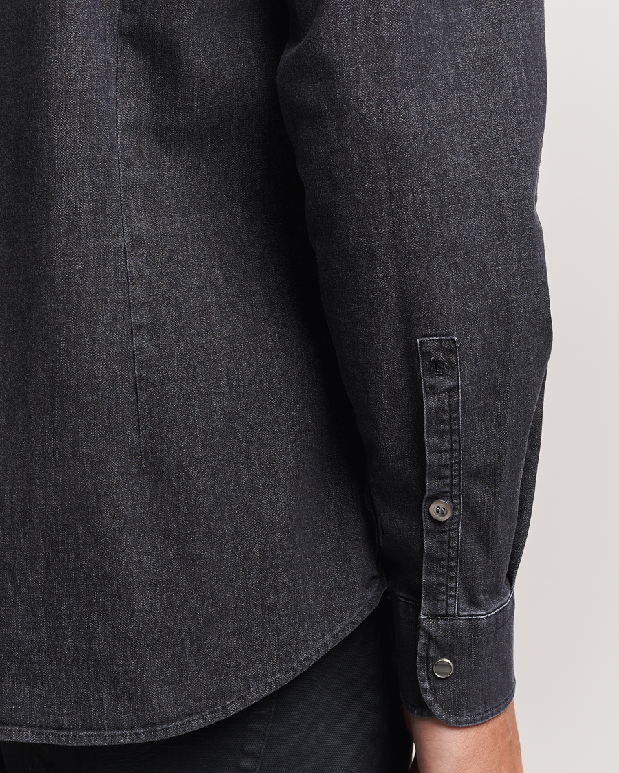 Homme | Chemises | Dondup | Slim Fit Denim Shirt Washed Black