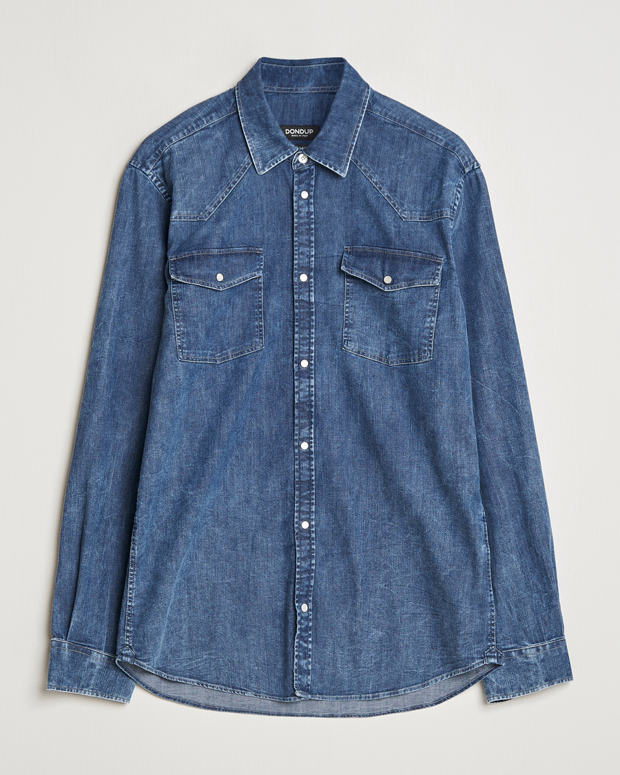 Homme | Chemises | Dondup | Slim Fit Denim Shirt Medium Blue