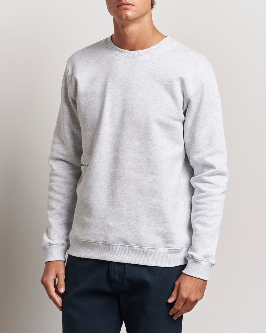 Homme | Pulls Et Tricots | Dondup | Logo Crew Neck Sweatshirt Grey Melange