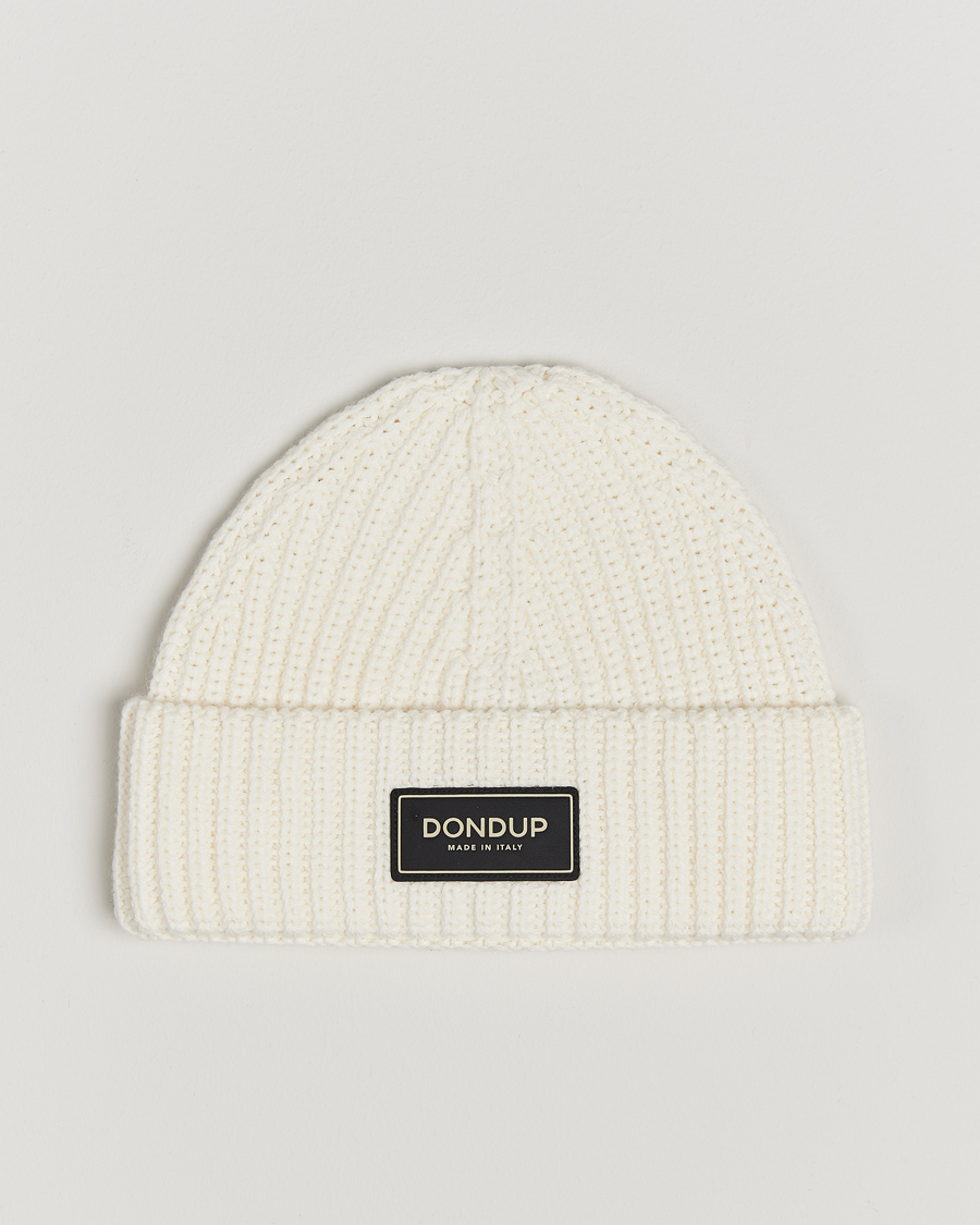 Homme | Dondup Ribbed Beanie Off White | Dondup | Ribbed Beanie Off White