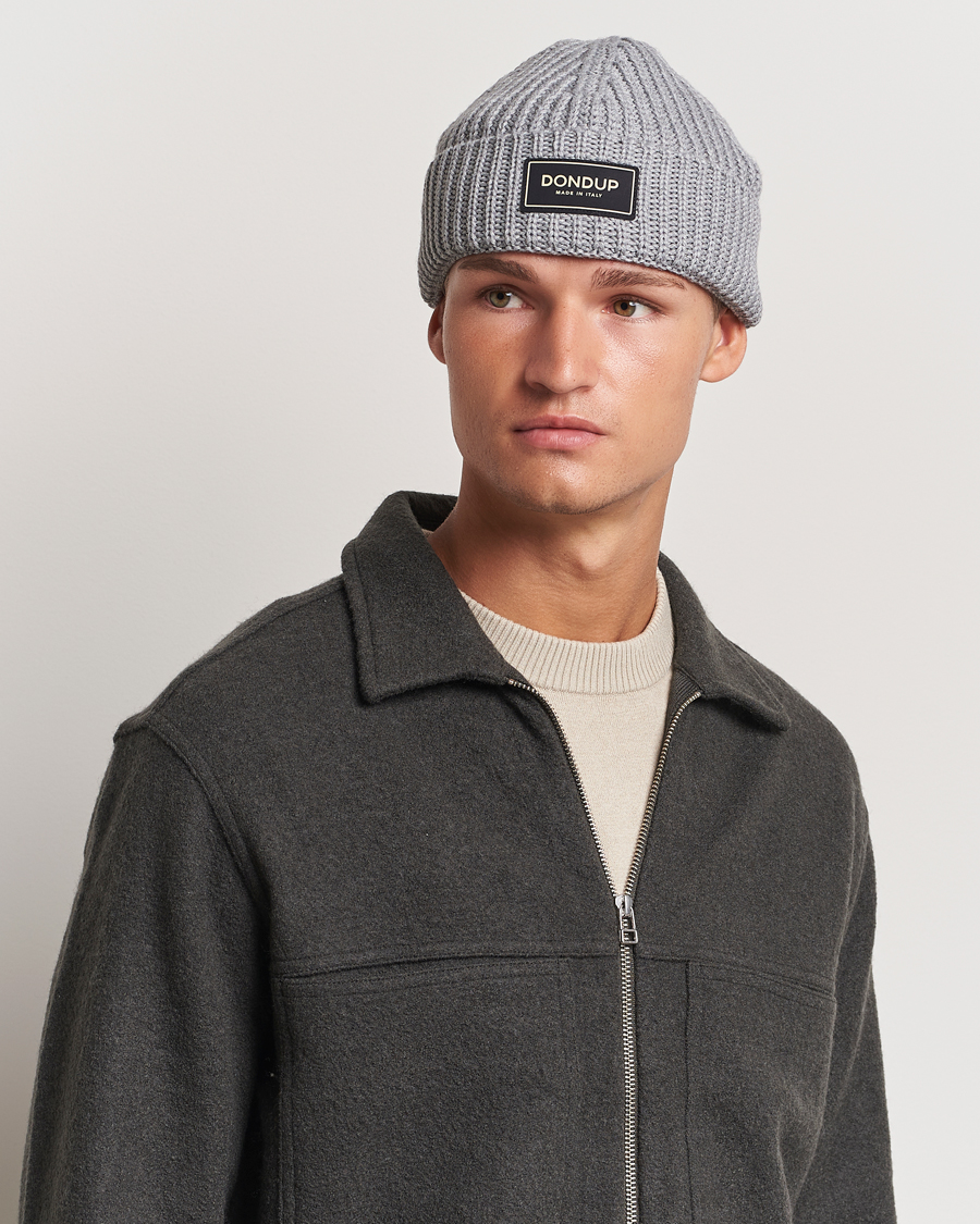 Homme | Dondup Ribbed Beanie Medium Grey | Dondup | Ribbed Beanie Medium Grey