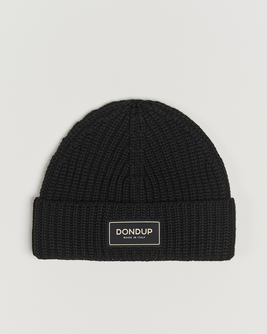 Homme | Dondup Ribbed Beanie Black | Dondup | Ribbed Beanie Black