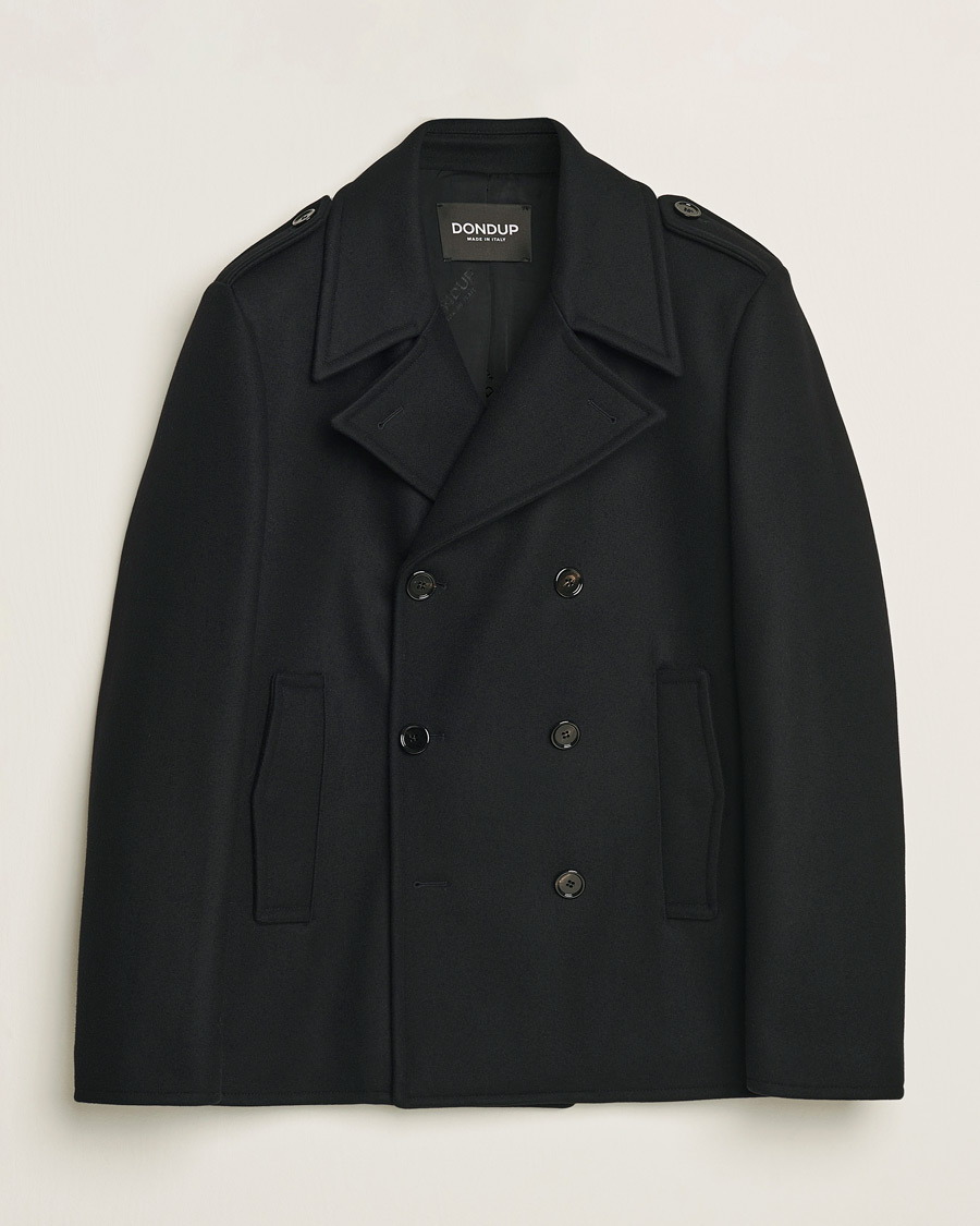 Homme | Manteaux Et Vestes | Dondup | Wool Peacoat Black