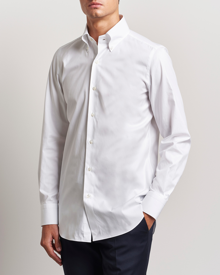 Homme | Chemises | Finamore Napoli | Milano Slim Oxford Button Down Shirt White