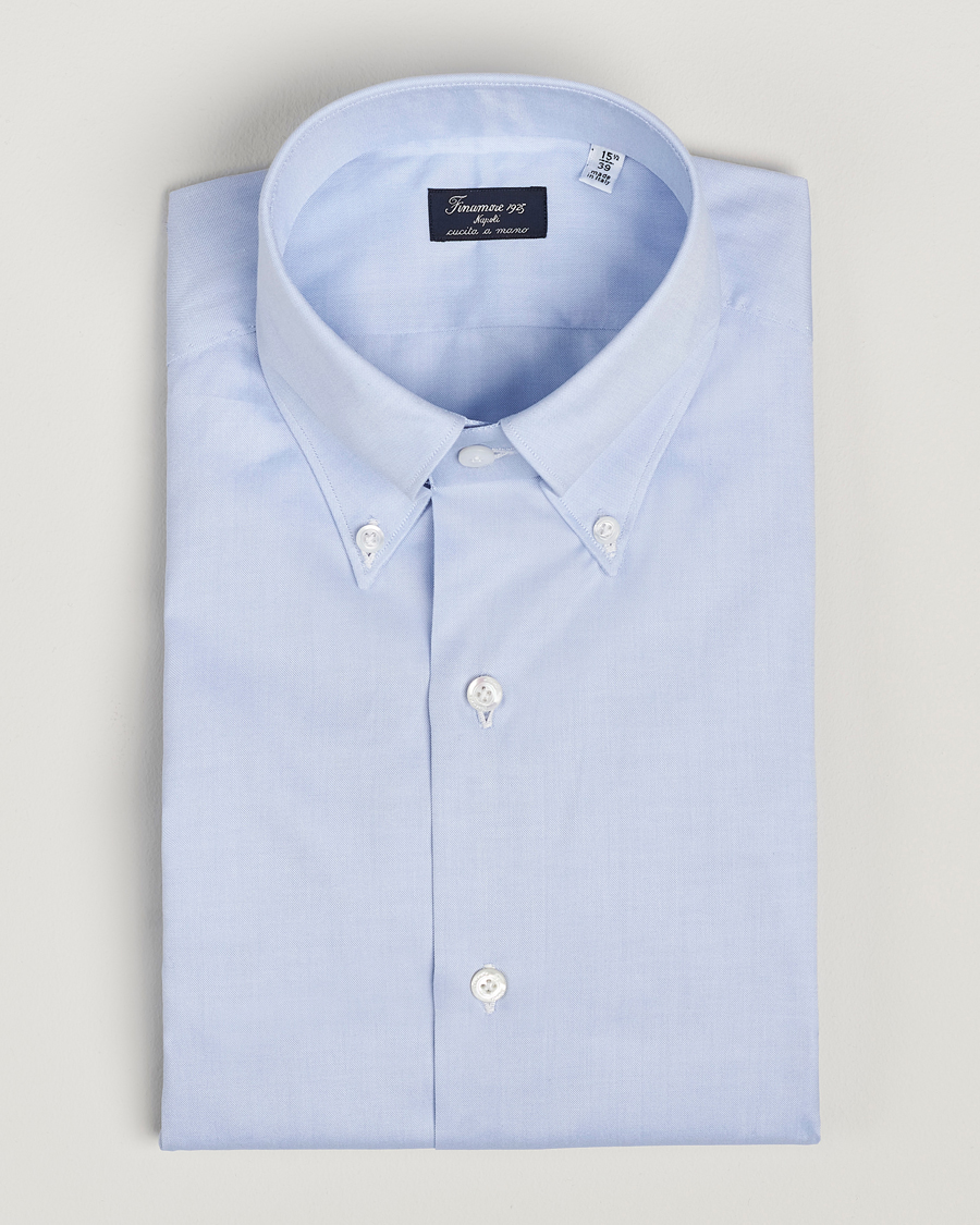 Homme | Chemises | Finamore Napoli | Milano Slim Oxford Button Down Shirt Light Blue