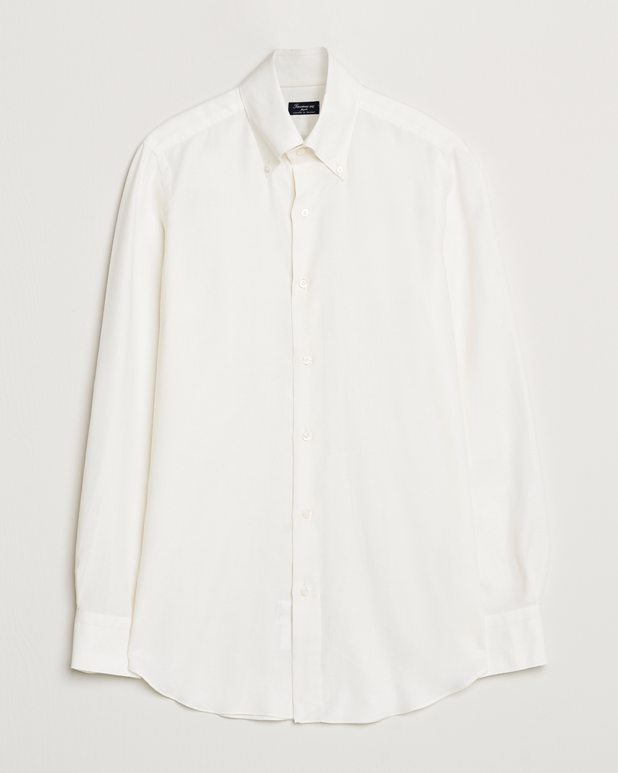 Homme | Chemises | Finamore Napoli | Milano Slim Cashmere BD Shirt White