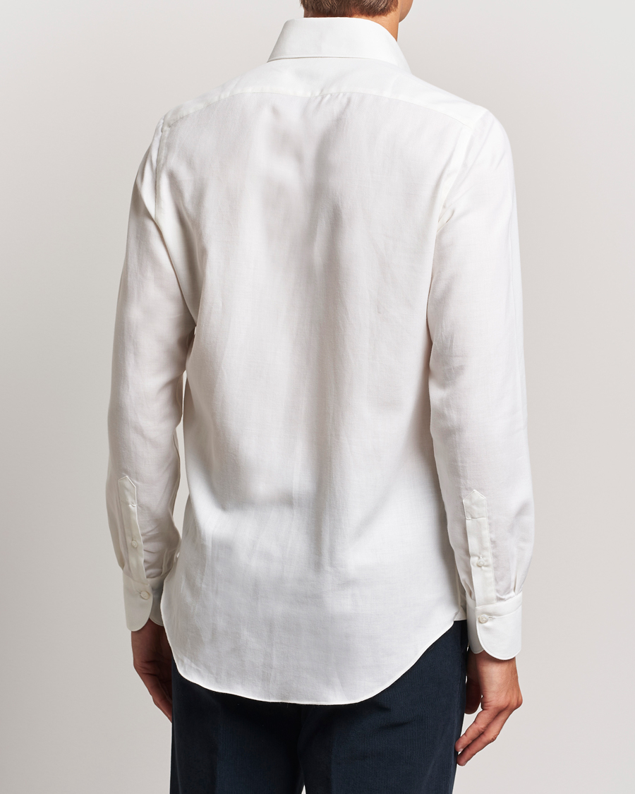 Homme | Chemises | Finamore Napoli | Milano Slim Cashmere BD Shirt White