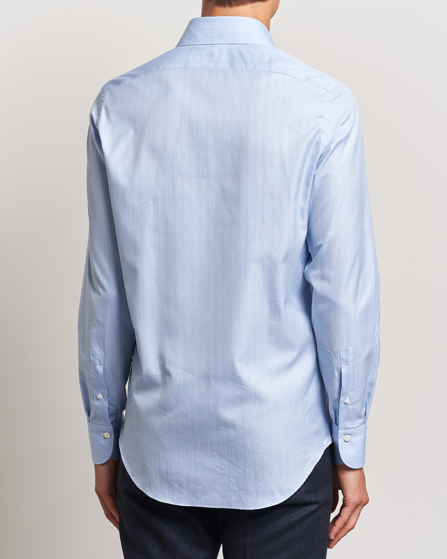 Homme | Chemises | Finamore Napoli | Milano Slim Giza 170 Dress Shirt Blue Check