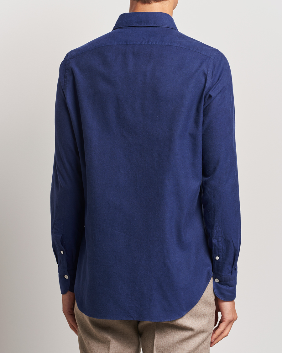 Homme | Chemises | Finamore Napoli | Gaeta Flannel Shirt Navy