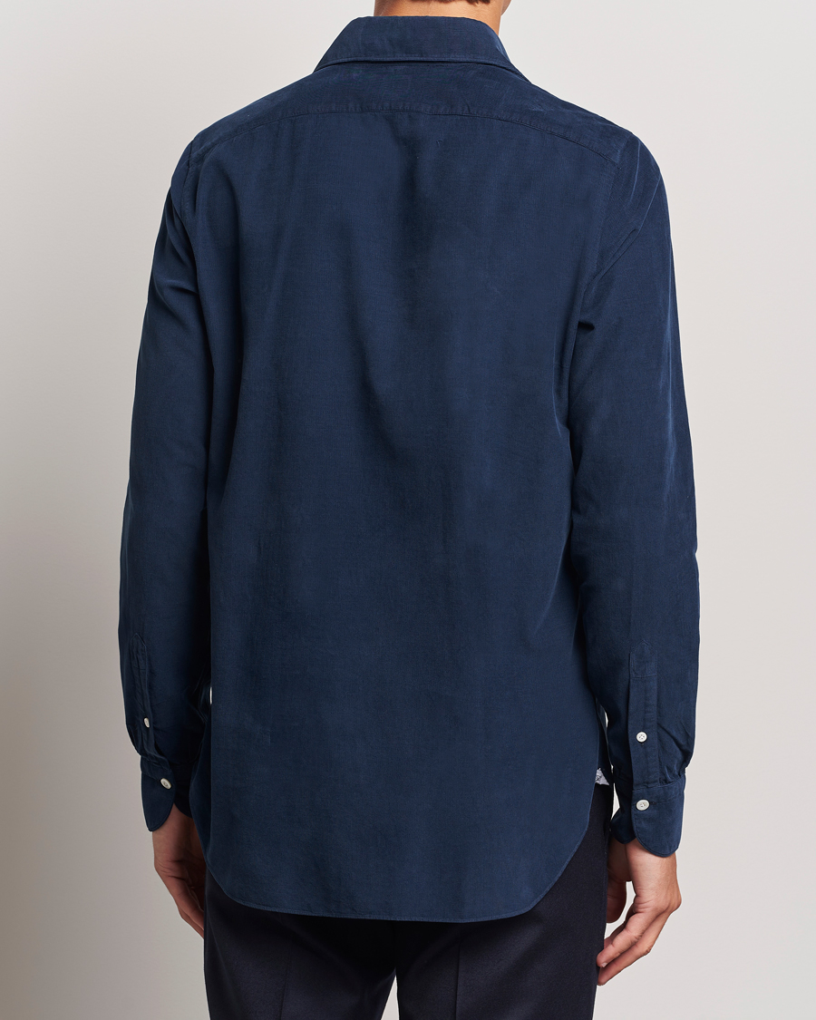 Homme | Chemises | Finamore Napoli | Gaeta Corduroy Shirt Navy