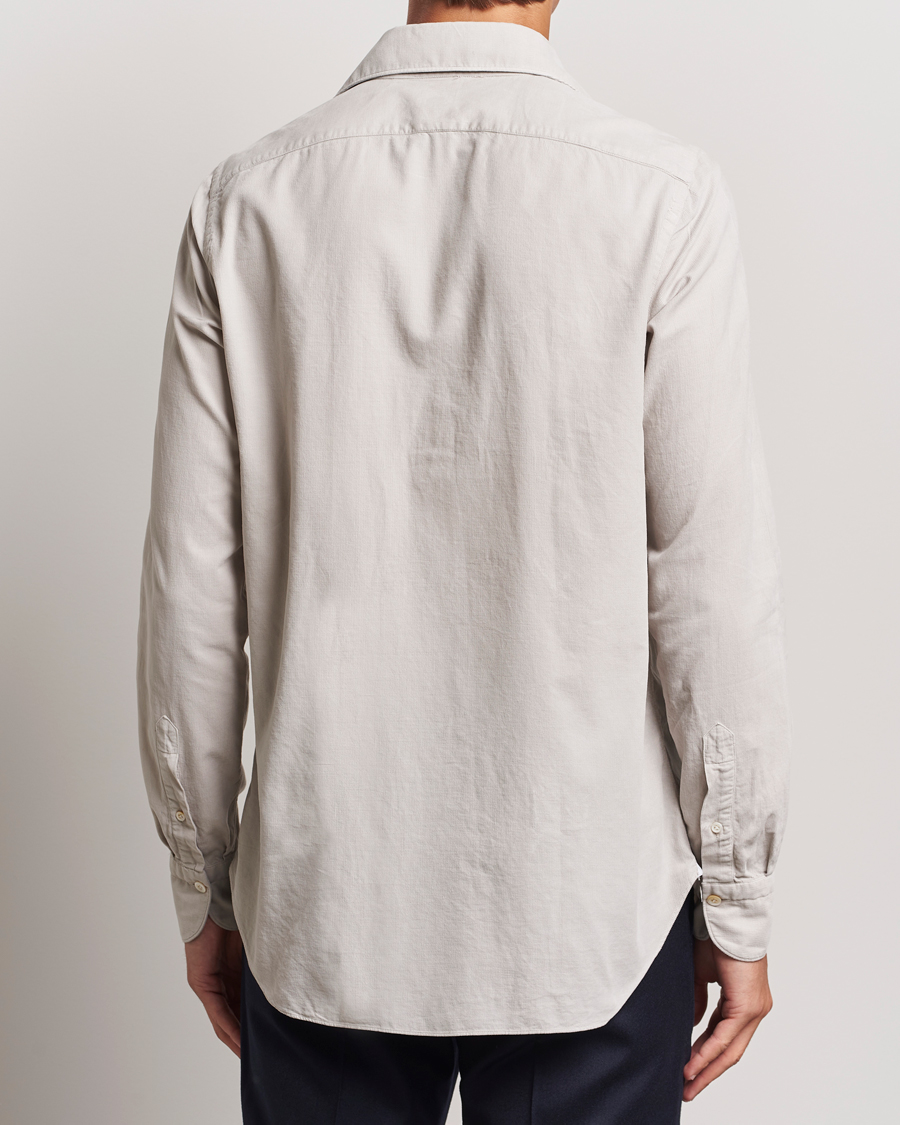 Homme | Chemises | Finamore Napoli | Gaeta Corduroy Shirt Light Beige