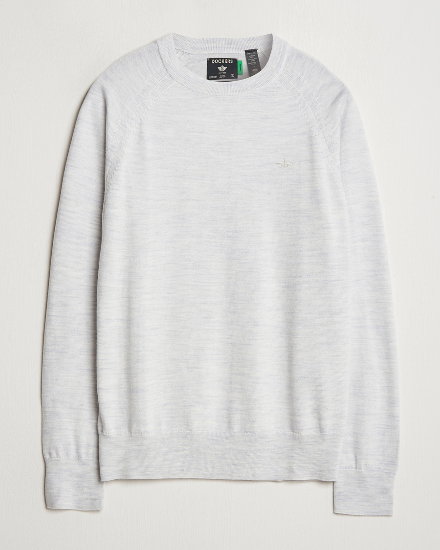Homme | Pulls Et Tricots | Dockers | Washable Merino Crewneck Light Grey