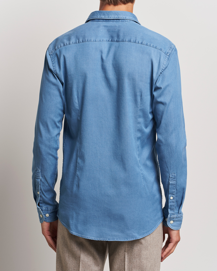 Homme | Chemises | Eton | Slim Fit Stretch Denim Shirt Blue