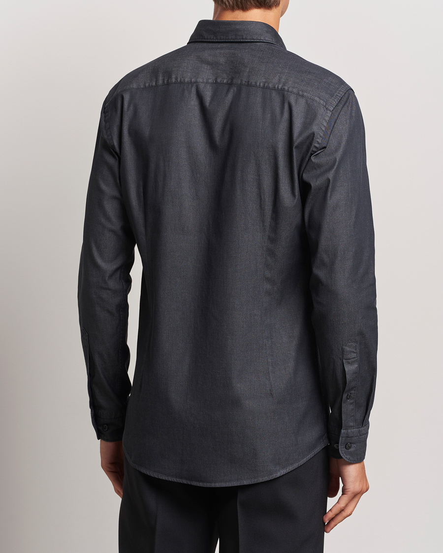 Homme | Chemises | Eton | Slim Fit Stretch Denim Shirt Black