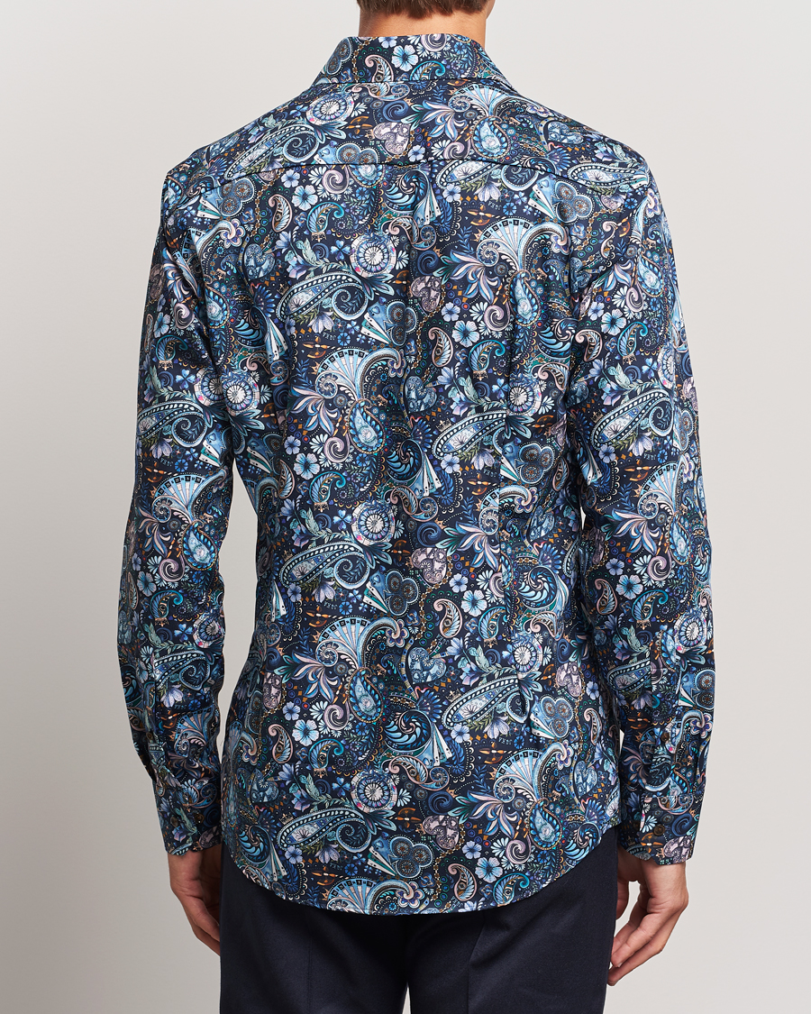Homme | Chemises | Eton | Slim Fit Signature Twill Printed Shirt Navy