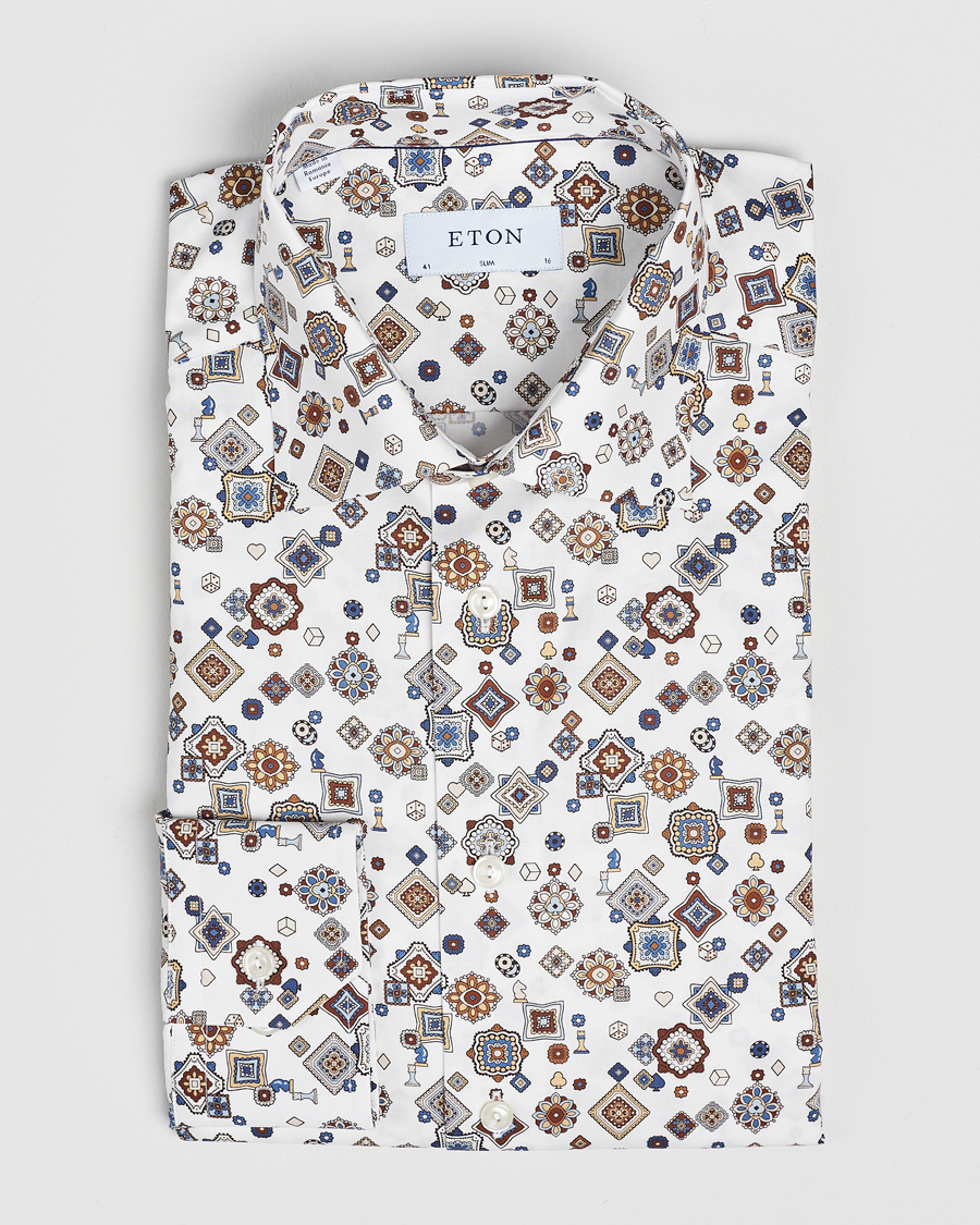 Homme | Chemises | Eton | Slim Fit Signature Twill Printed Shirt Multi