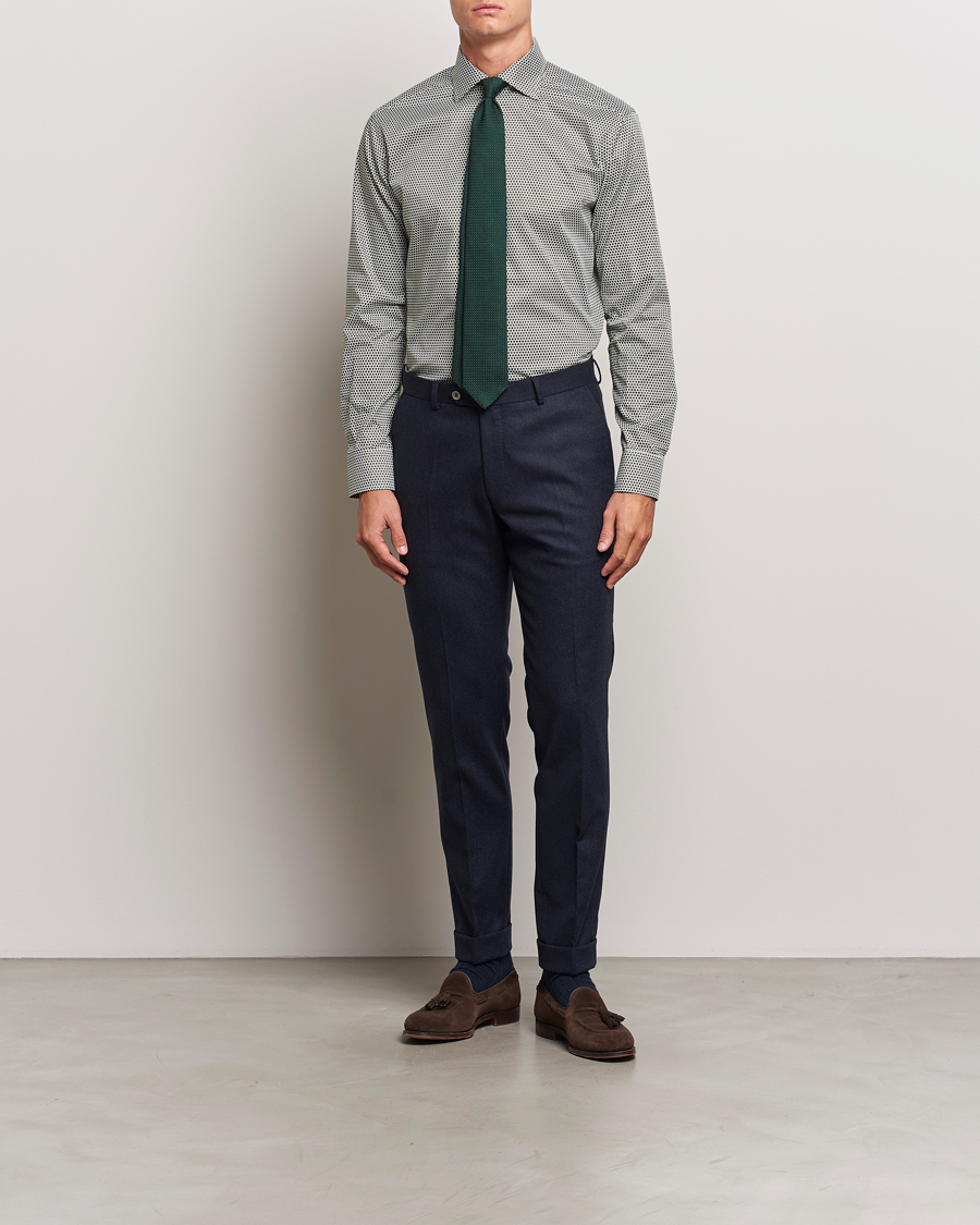 Homme | Chemises | Eton | Slim Fit Signature Twill Printed Shirt Green