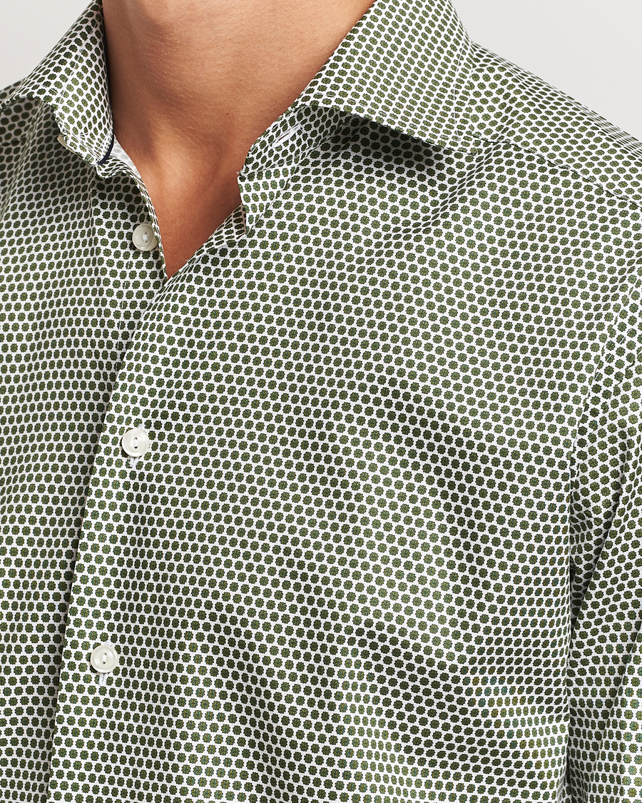Homme | Chemises | Eton | Slim Fit Signature Twill Printed Shirt Green