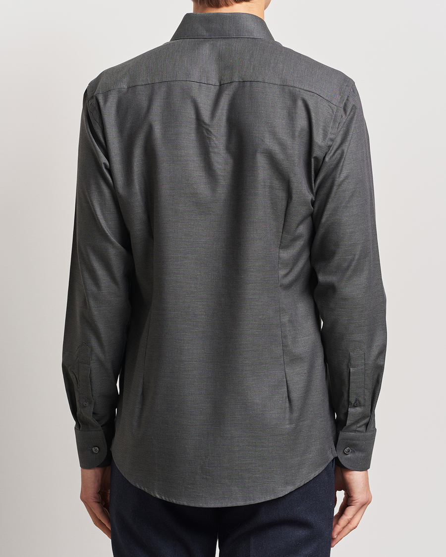 Homme | Chemises | Eton | Slim Fit Wrinkle Free Flannel Pepita Shirt Green